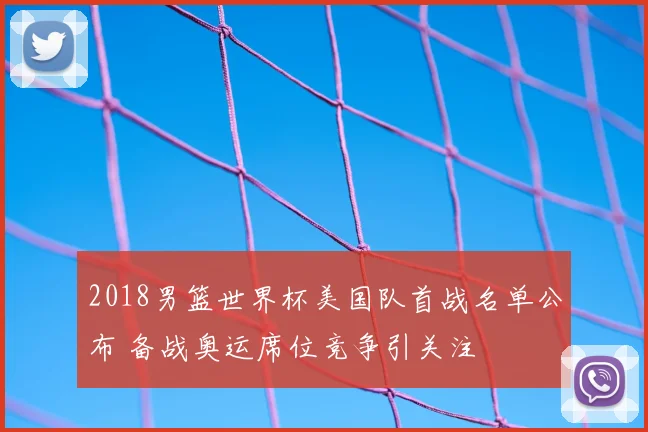 2018男篮世界杯美国队首战名单公布 备战奥运席位竞争引关注
